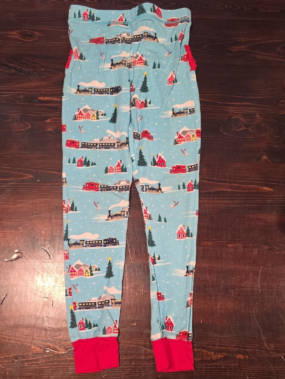 RuffleButts Bamboo Christmas Holiday Train Pajamas - 3T
